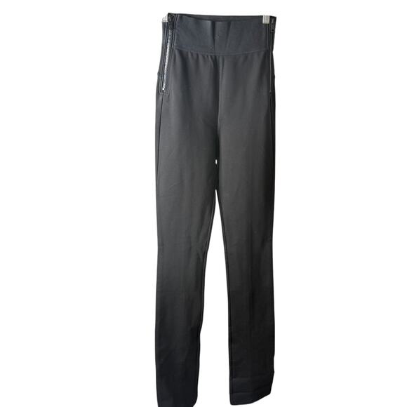 Diesel Womens Pull On Skinny Ponte Pant High Rise Stretch Side Zip Black Size 25 - Picture 1 of 10